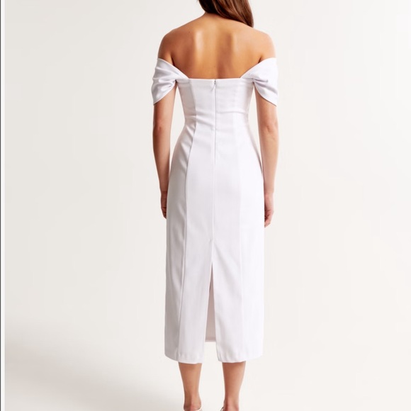 Abercrombie Clean Off the Shoulder Midi Dress - Picture 4 of 7